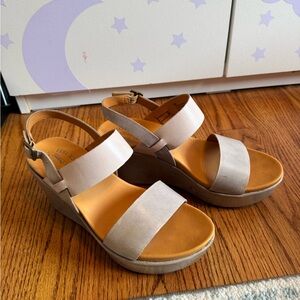 Kork Ease wedge heels pink and gray 8